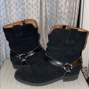 CORSO COMO BLACK SUEDE SLOUCH BOOTIE